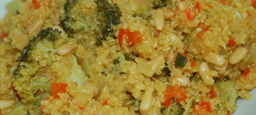 Quinoa with Turmeric, Peppers, Onions and&nbsp;Broccoli