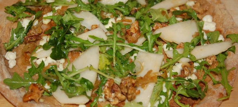 Pear and Goat Cheese Pizza with Caramelized&nbsp;Onions
