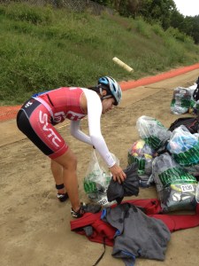 Searching for sunglasses.