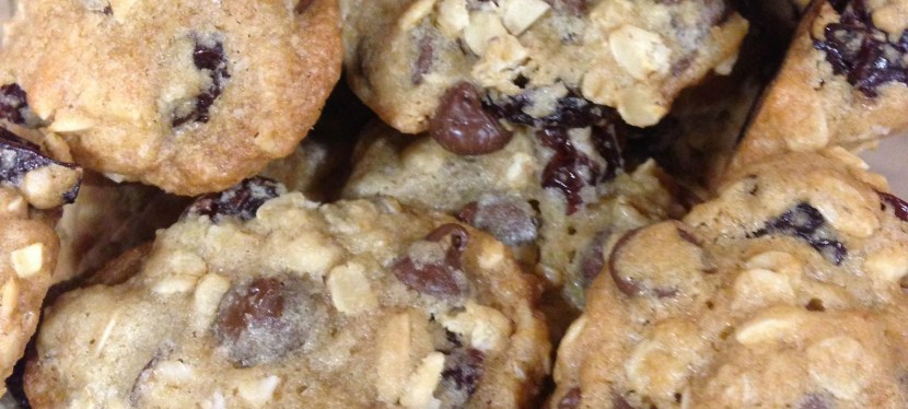 Cherry-Chocolate Chip Oatmeal Cookies aka “Triathlon/Pre-Race/Post-Race Cookies”