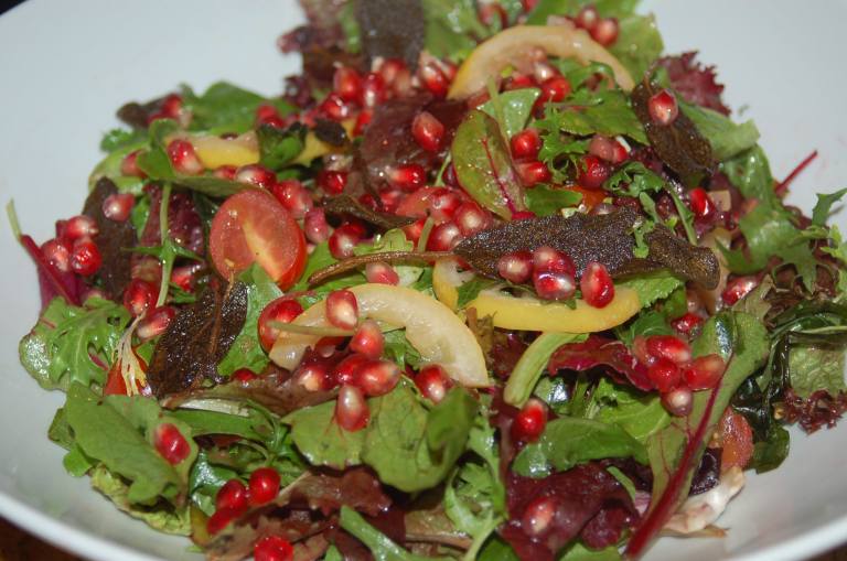 Swap out the Brussels sprouts with mixed greens for a salad with brightness in every bite.