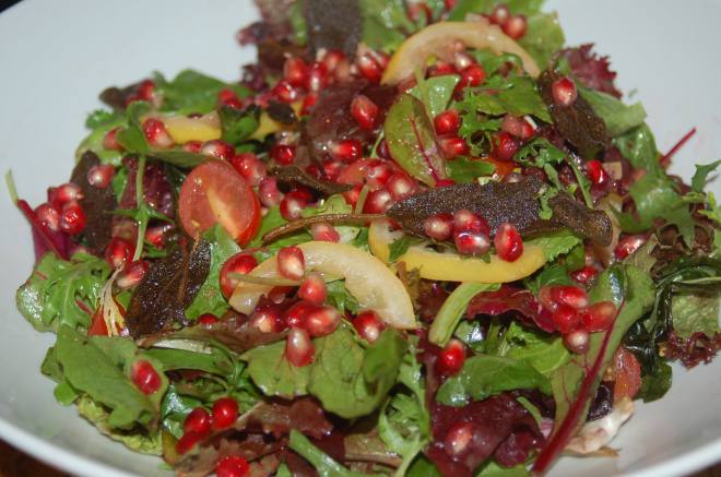 Swap out the Brussels sprouts with mixed greens for a salad with brightness in every bite.