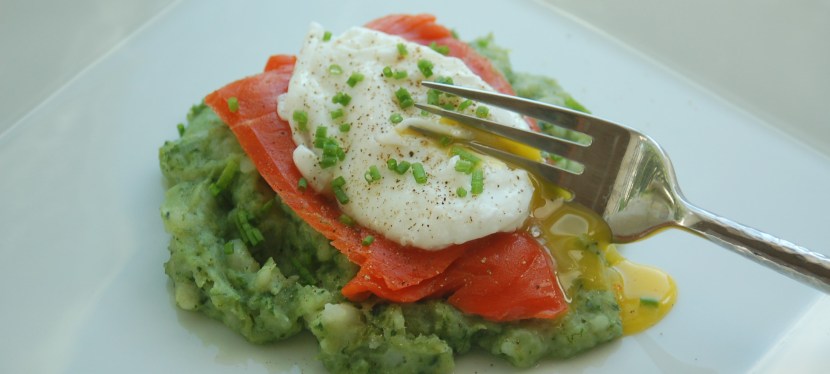 Colcannon with Poached Egg and Smoked Salmon