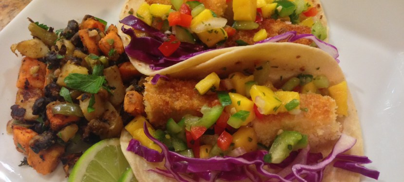 Vegetarian Tofu Tacos with Mango&nbsp;Salsa